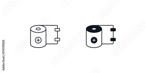 Bandage  set icon with white background vector stock illustration