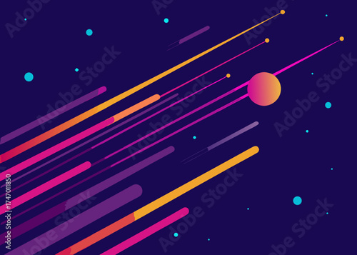 digital fiber optic light trails background illustration