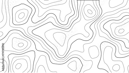 Abstract topographic lines. geographic grid map. topographic line contour map patterns background, Modern design with White background with topographic wavy pattern design. Vector illustration.