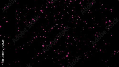 Soft Pink Snowfall Loop — Dreamy Winter Snowflakes Falling Seamless Holiday Background