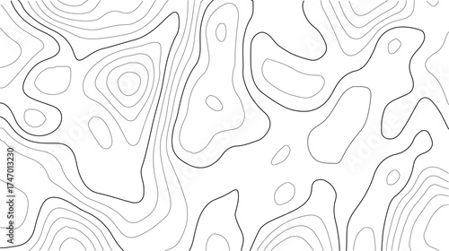 Abstract topographic lines. geographic grid map. topographic line contour map patterns background, Modern design with White background with topographic wavy pattern design. Vector illustration.