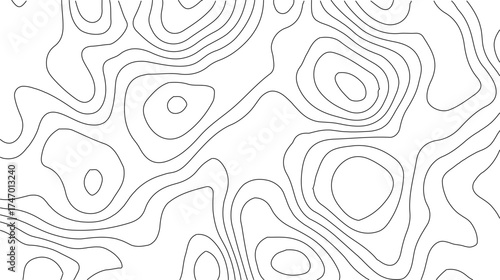 Abstract topographic lines. geographic grid map. topographic line contour map patterns background, Modern design with White background with topographic wavy pattern design. Vector illustration.