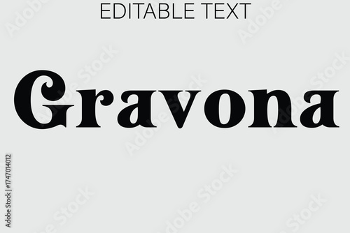 Elegant gravona text with customizable editable text space