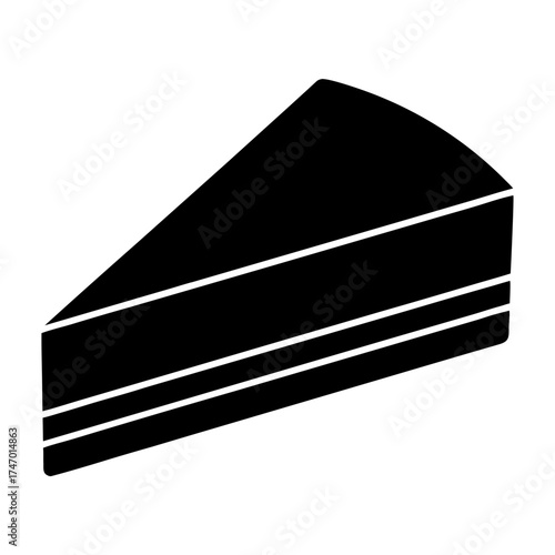 slice cake vector 