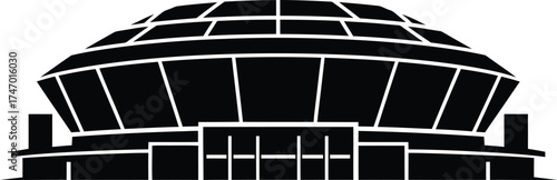 Stadium architectural design arena dome black and white