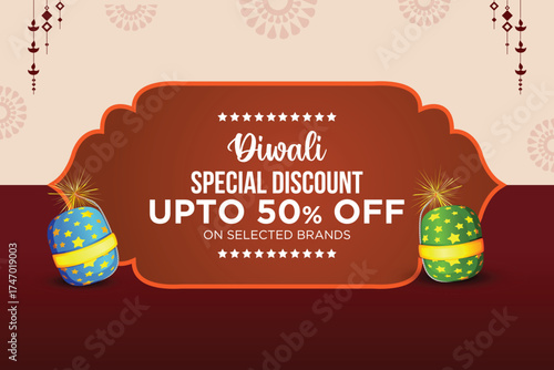 Special Diwali Discount Advertisement, Banner, Poster, Design vector template, Creative flyer concept, Graphic design element