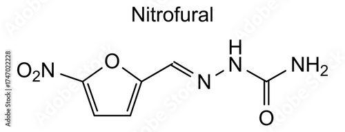 Nitrofural, chemical structure of nitrofural, drug substance
