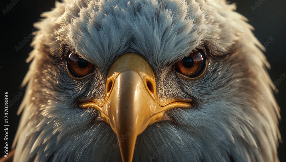 Fototapeta premium American bald eagle face