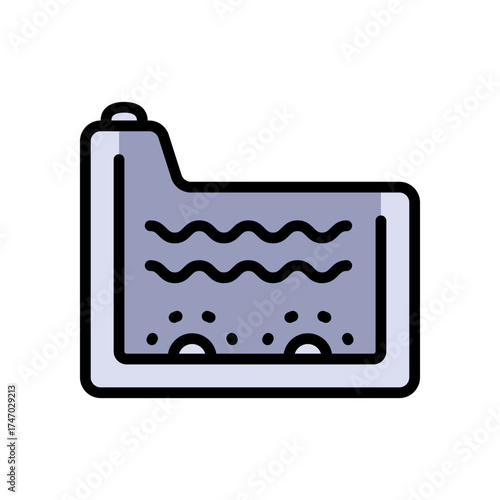 Hydro bathtub icon color vector. Massage health, pool spa. Healthcare, skincare, wellness symbol. Vector isolated illustration.