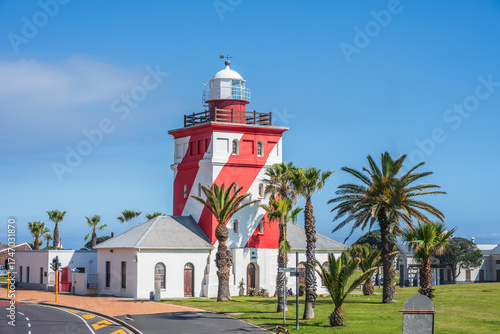 The 20 m high, red and white, square Green Point Lighthouse in Cape Town is the oldest lighthouse in South Africa.