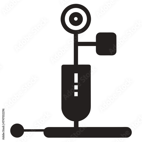 vector illustration of a microscope