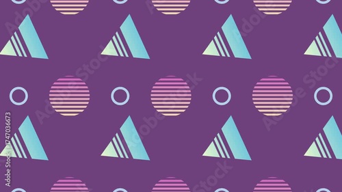 Retro 80s-90s geometric shapes minimal design element.