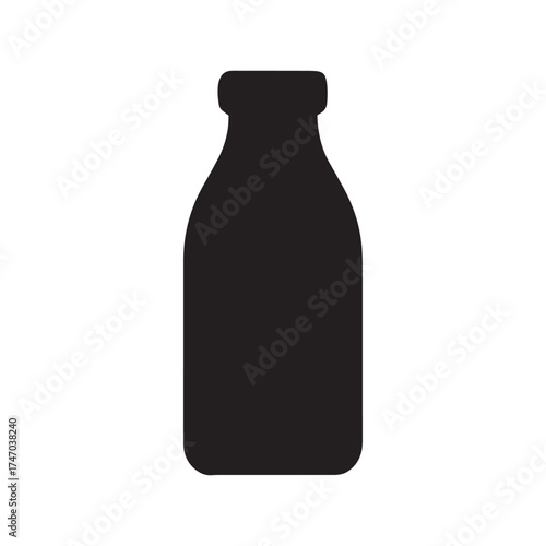 Classic Milk Bottle Vector Icon