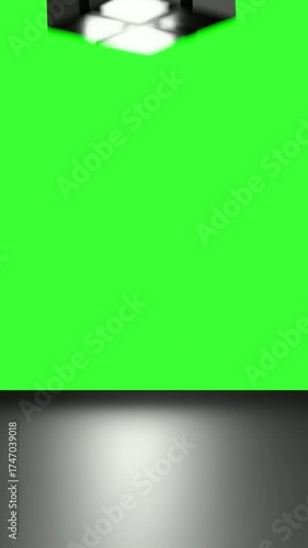 Unboxing black gift box with confetti