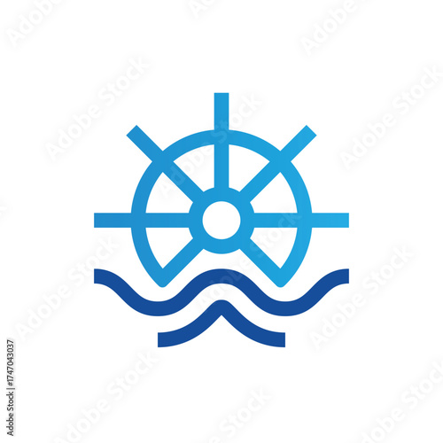boat abstract logo modern style