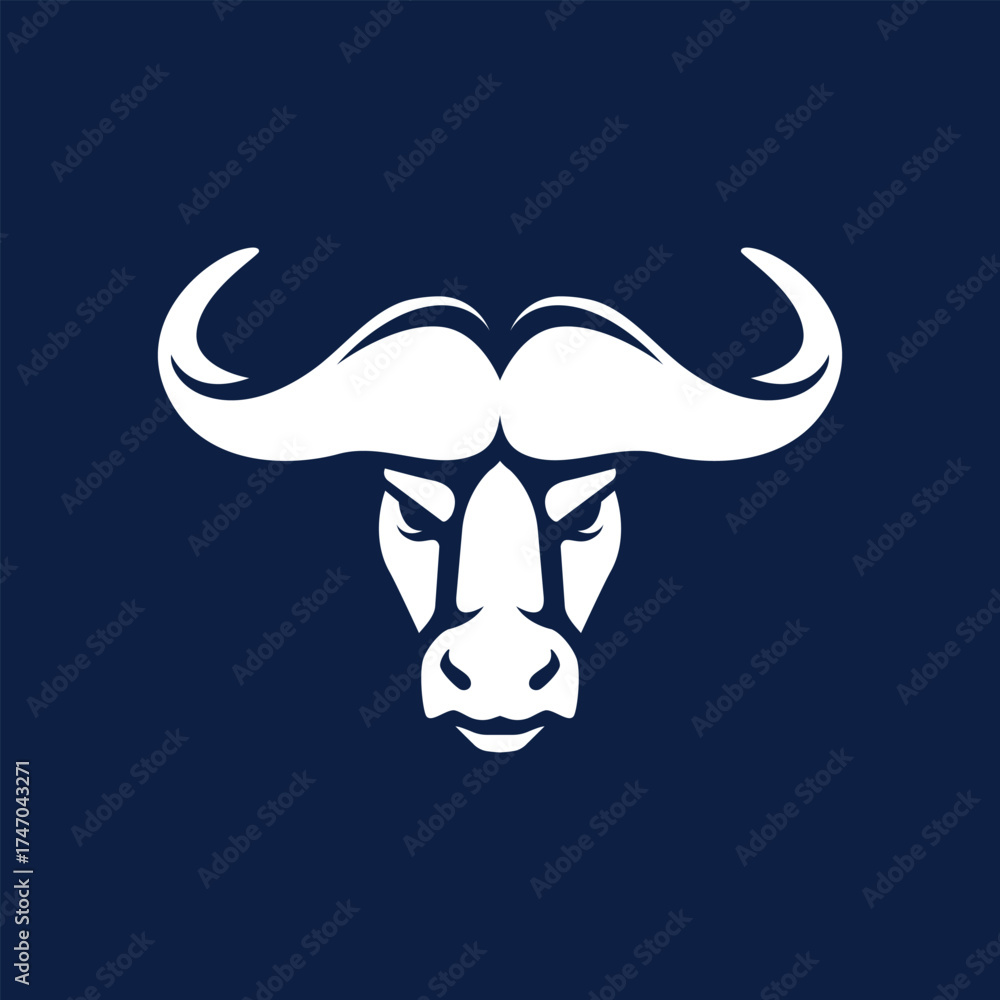 Fototapeta premium buffalo animal abstract logo modern style