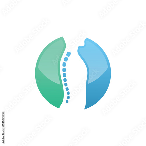 chiropractic abstract logo modern style