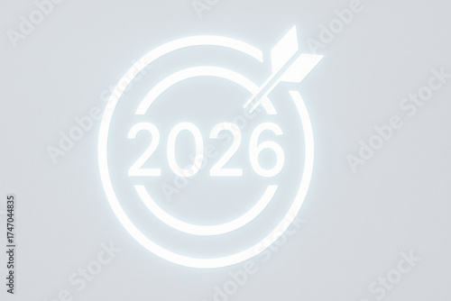 Business growth 2026 target goal achievement success future planning strategy arrow goal