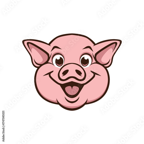 pig vector abstract logo modern style
