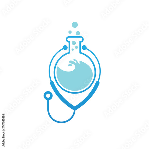 stethoscope medicine abstract logo modern style