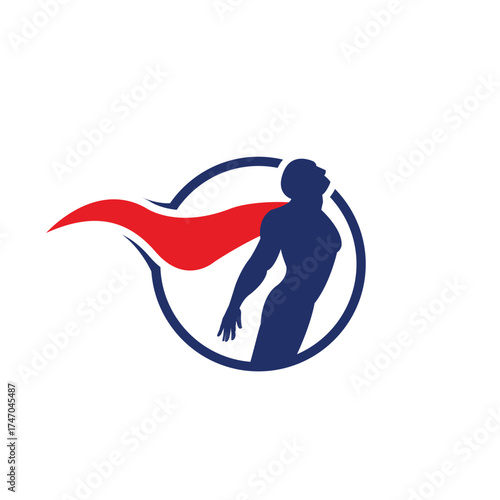 superhero vector abstract logo modern style