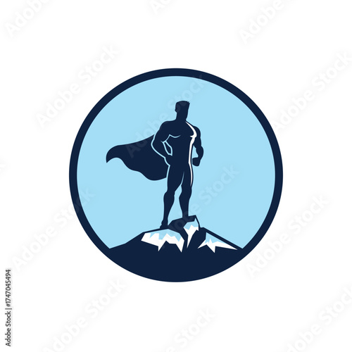 superhero vector abstract logo modern style