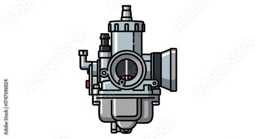 Detailed Illustration of a Carburetor Component for Internal Combustion Engines.