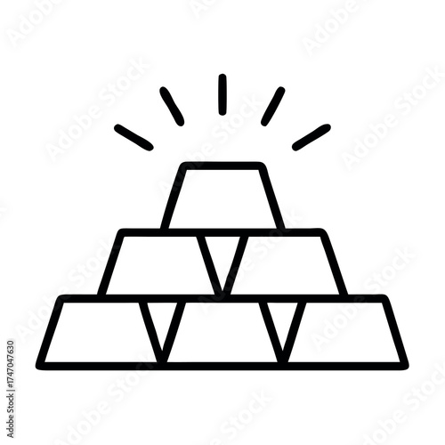 Gleaming stack of gold bars representing wealth and financial success