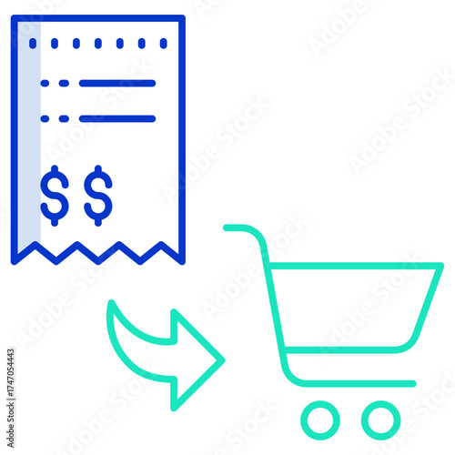  payments bills outline color icon design