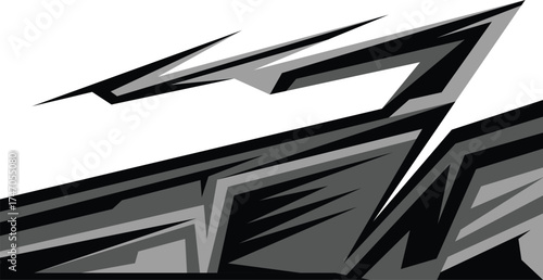 Illustration Vector graphic of Abstract Racing Stripes Background With Grey And Black Color fit for Racing Design etc.