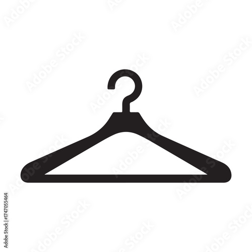 Hanger icon clothes hanger, wardrobe, and fashion concept vector illustration of hanger symbol