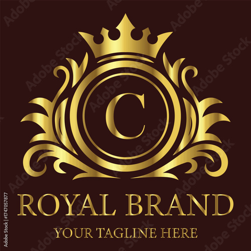 Elegant Letter C Royal Emblem