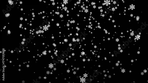 Gentle Winter Snowfall Loop — Peaceful Snowflakes Falling Seamless Holiday Background