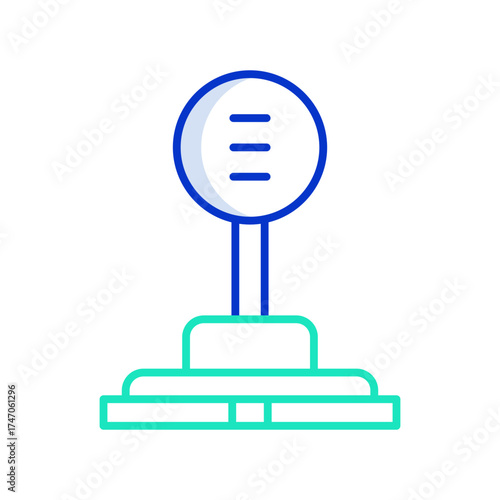 car gear outline color icon design