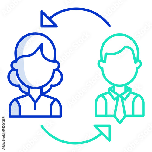 feed back outline color icon design