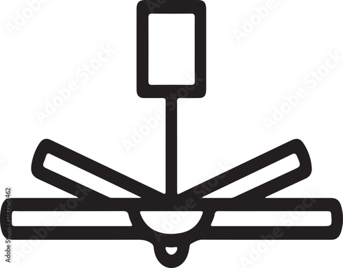 Black and white vector illustration of an isolated treadmill fitness equipment