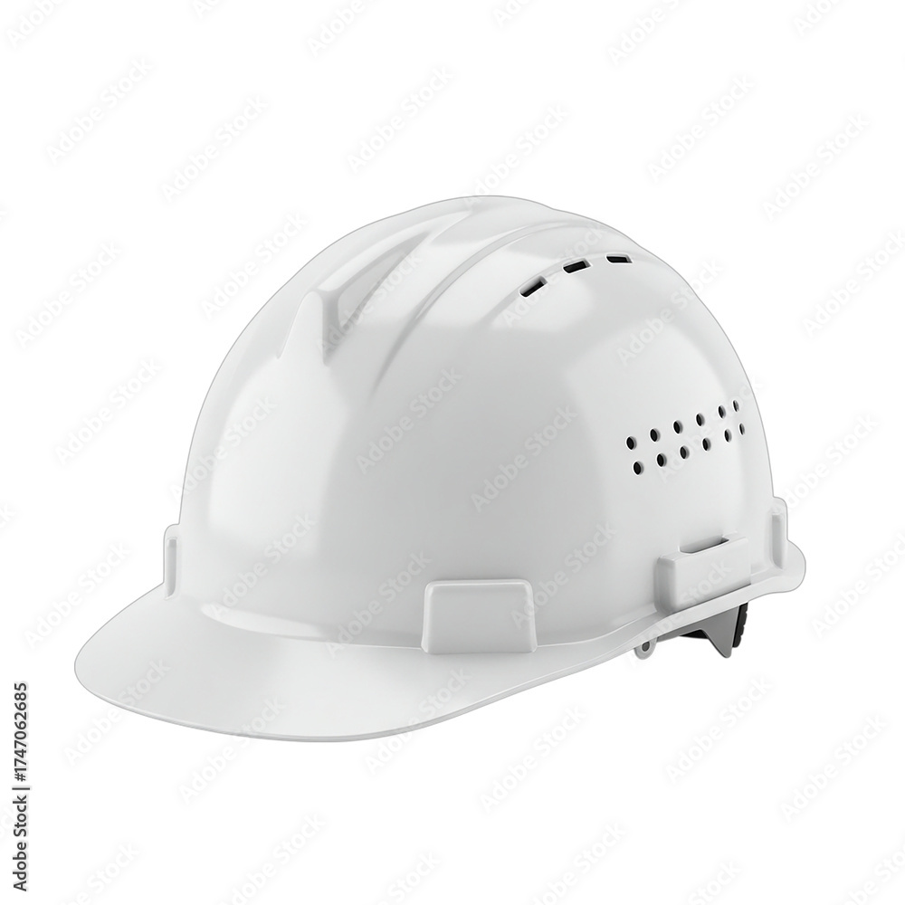 Fototapeta premium White Safety Helmet for Construction & Workplace Protection