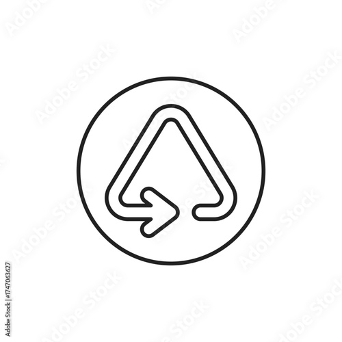 Restart Icon, Reboot System Symbol Minimal UI Design