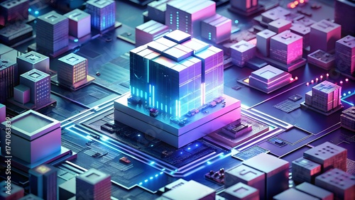 Central AI Core Processor in a Digital Smart City or Data Center

