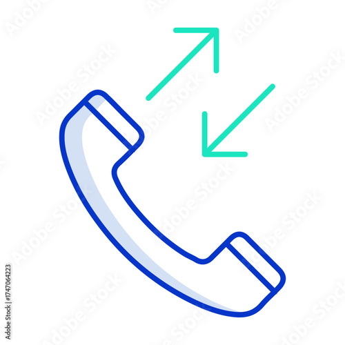 call conversion outline color icon design