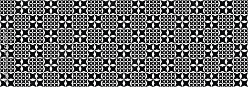 Geometric Pattern Black and White Seamless with Repeating Shapes star diamond tile for Modern Wallpapers, Digital Art, and Graphic Projects