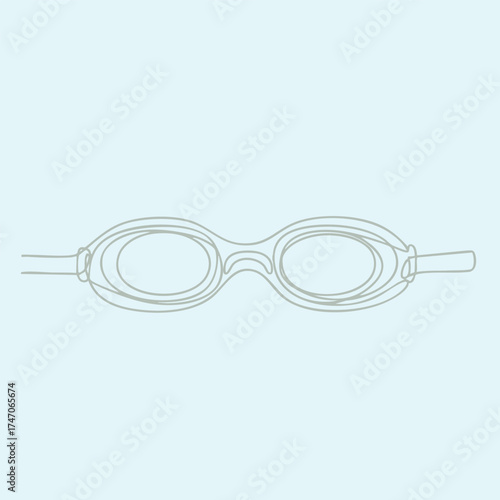 A pair of sleek, modern swimming goggles with adjustable strap and tinted lenses designed for competitive swimmers and water sports enthusiasts