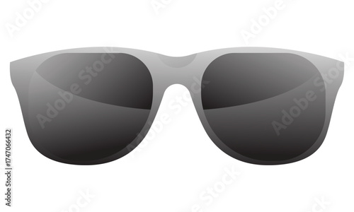  Black gradient sunglasses isolated on transparent background