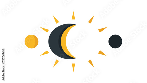 Sun moon and planets celestial bodies graphic astronomy