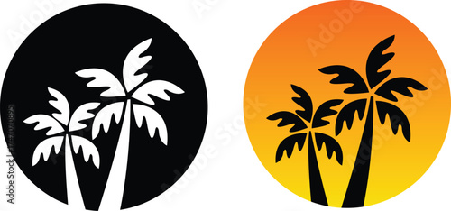 palm tree icon silhouette