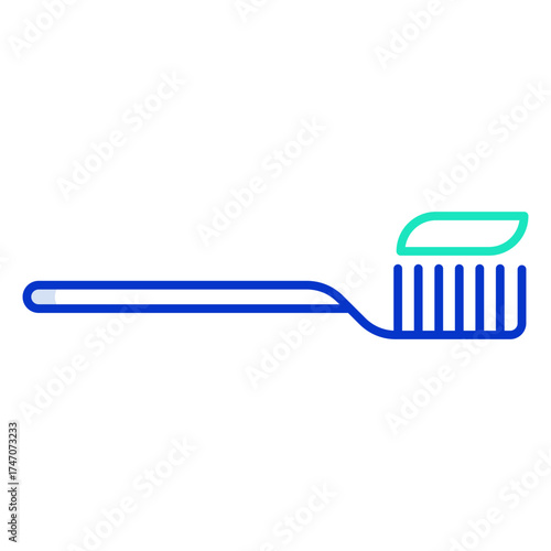 tooth brush outline color icon design outline color icon design