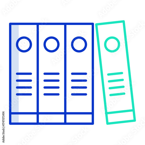find document outline color icon design