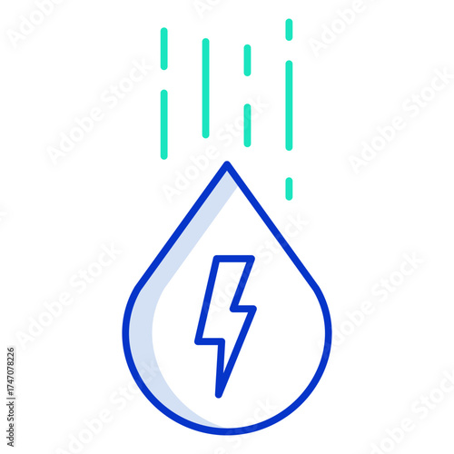 hydro power group outline color icon design outline color icon design