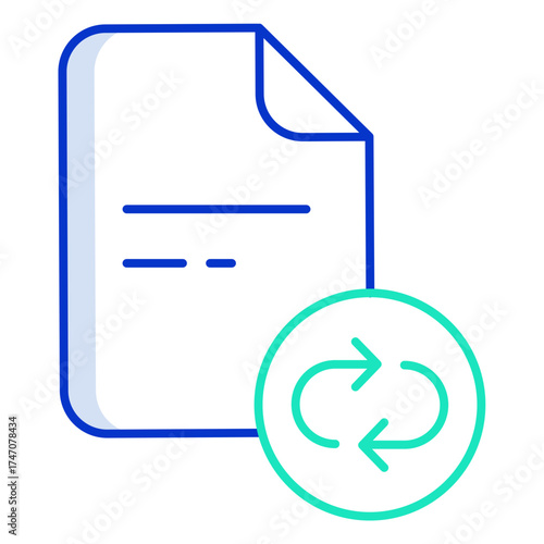 sync files outline color icon design