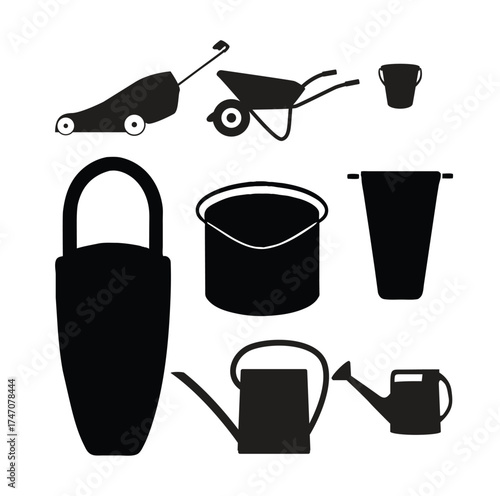 vector illustration of gardening tools
